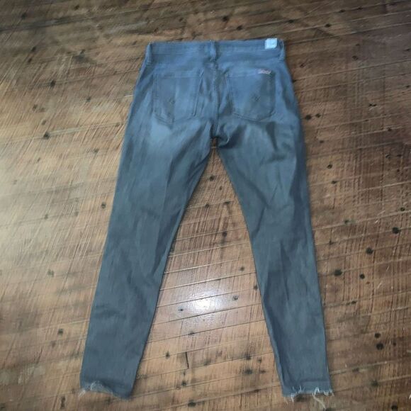 Hudson distressed gray Krista 28 ankle skinny designer jeans - Picture 3 of 3